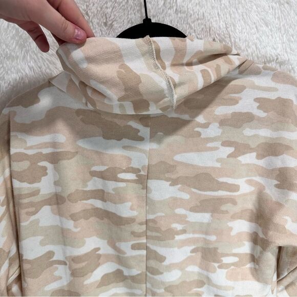 Lucky Brand Open Front Sweater Cardigan - Cream / White Camo, Women’s Size S - Picture 6 of 7